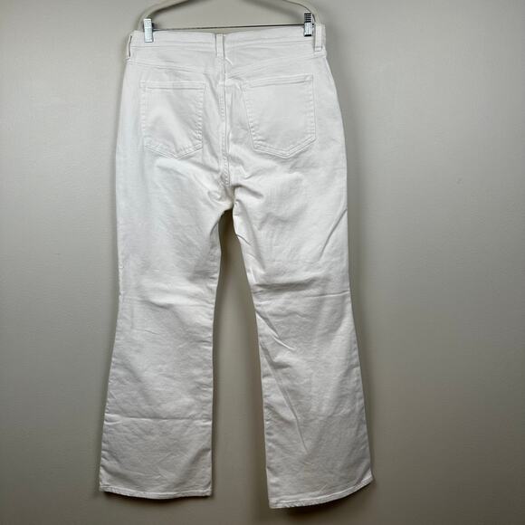 GAP High Rise '70s Flare Jeans Denim Optic White Women's Size 18 - Picture 7 of 13